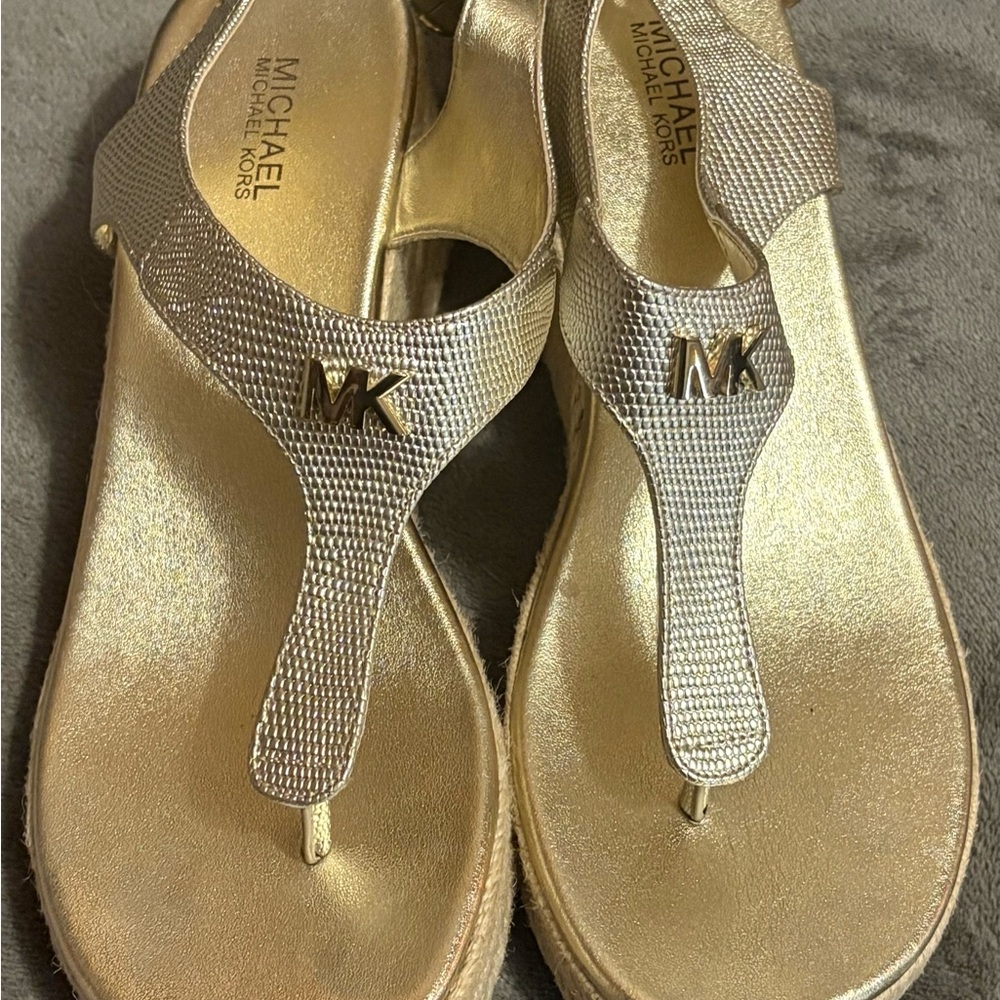 Michael Kors Metallic Gold Sandals